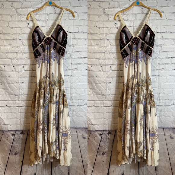 New Free People Sundance Patchwork Maxi Dress - Picture 3 of 7